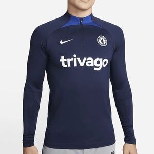 Nike Exclusive Chelsea Dri-Fit Strike Drill Stretch Active Top sz XL Navy/White